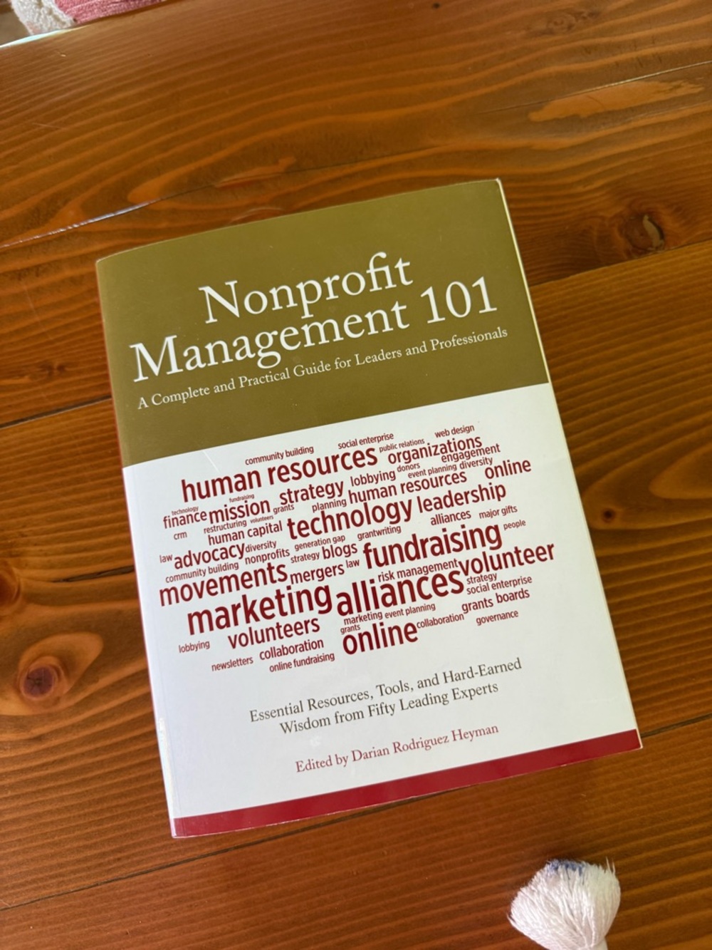 Nonprofit Management 101 Book - Olive Green & White Cover